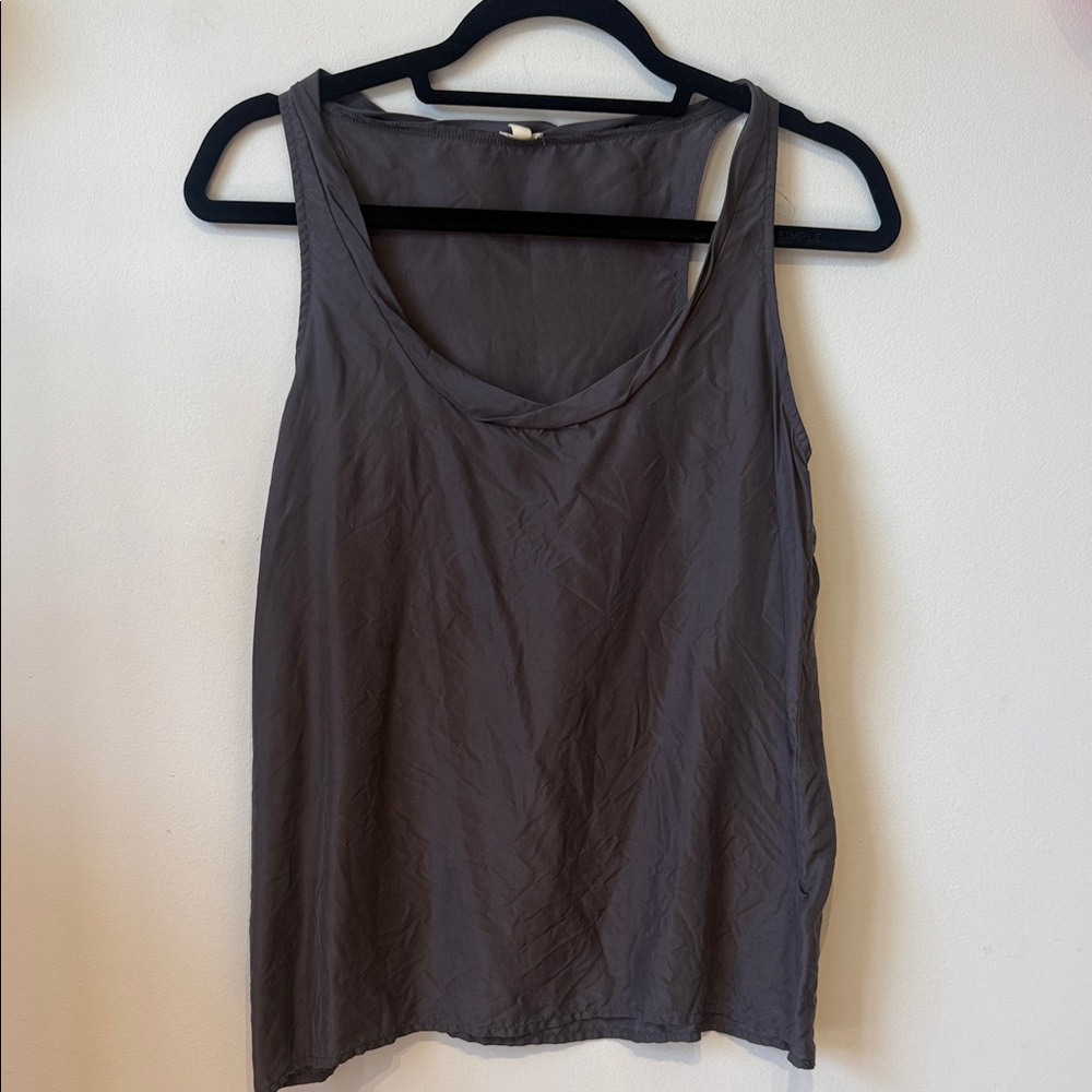 J.Crew gray silk tank size 2